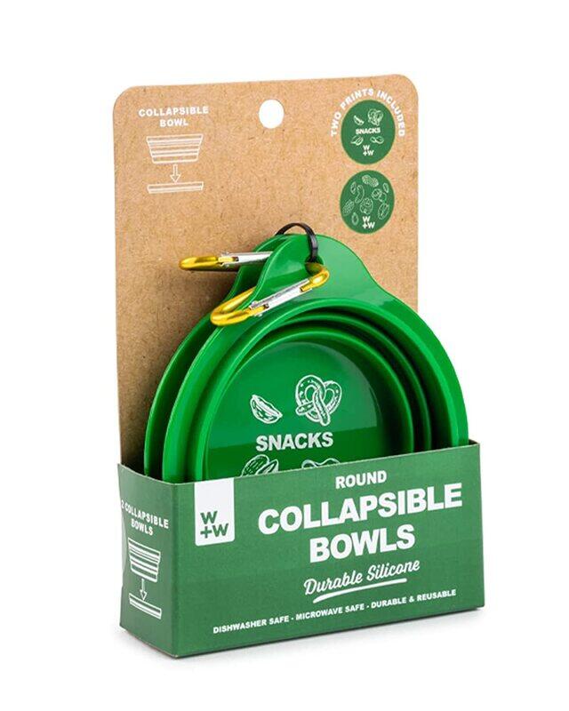 

Core 2-Piece Square Collapsible Bowls Set, Green
