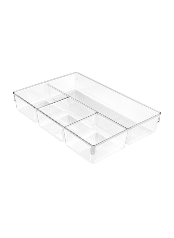 Inter Design Linus Dresser with 4 Divider, Polyethylene, 22.86cm, Clear