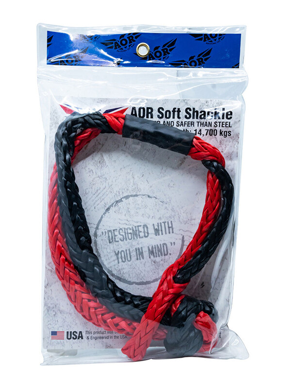 

AOR Universal HD Red Soft Shackle, Red/Black, 10mm x 0.5 Meter