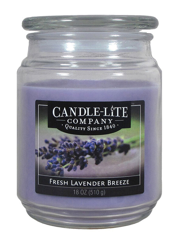 

Candle Lite Everyday Essential Fresh Lavendar Breeze Terrace Jar Candle, 510 g, Purple