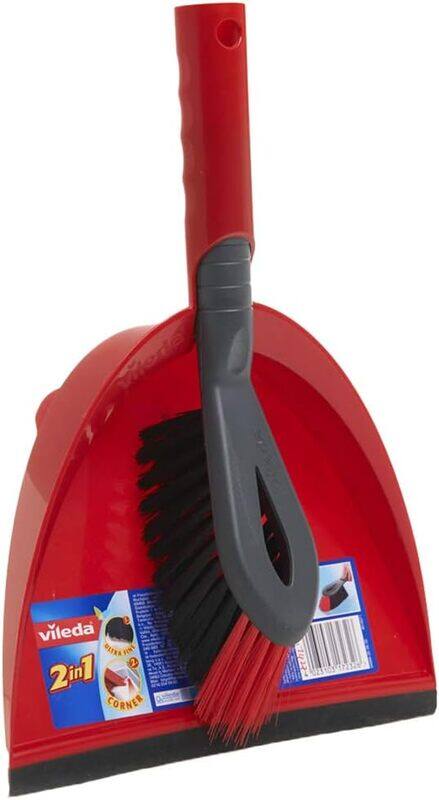 

Vileda Plastic Dust Pan Set, Red/Black