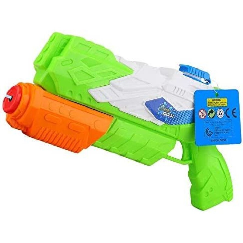 Water Gun/Blaster With Air Pressure Pump, Blast Streams Upto 8M, Outdoor Fun, With Twin Nozzles For Blasting, 32Cm Cdu8 Woc , Assorted 1 Piece.