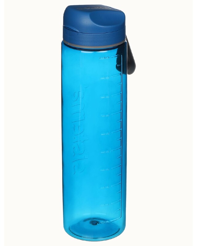 Sistema 1 Liter Tritan Bottle, sleek design made of high-quality plastic has easy opener with wide mouth sipper, leak proof & impact resistant, BPA Free. Blue