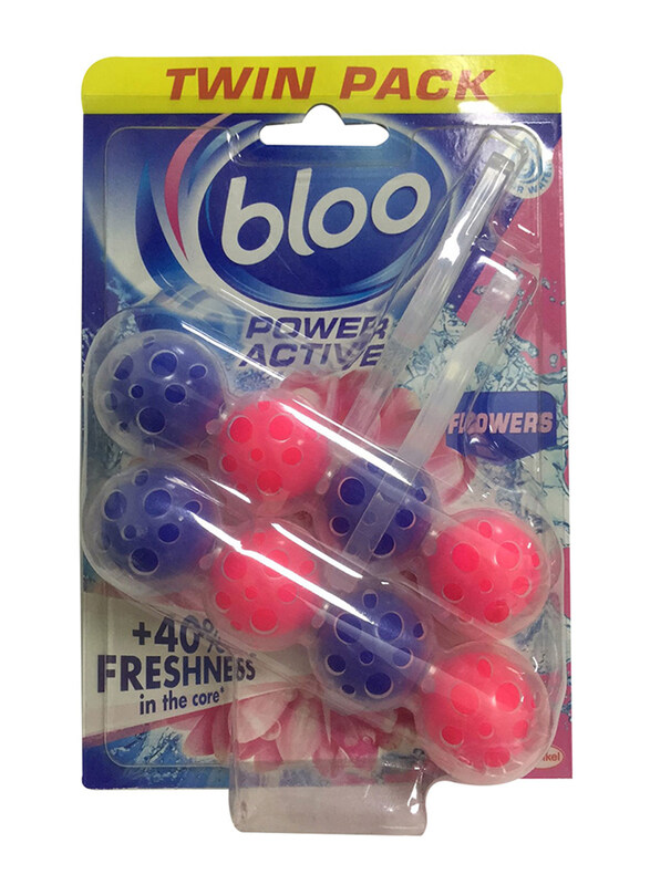 

Bloo Active Toilet Cleaner Balls Flowers Twin, 50g