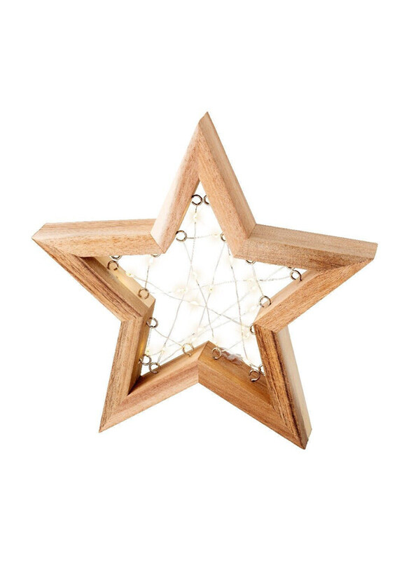 

Kaemingk Micro LED Frame Light Wood Star, Brown