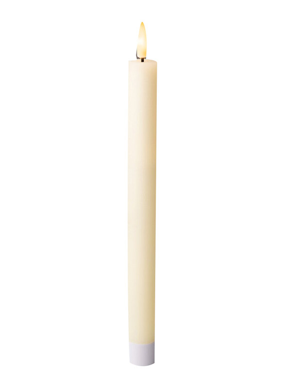 

Kaemingk LED Wick Wax Dinner Candle, 24.5cm, Cream