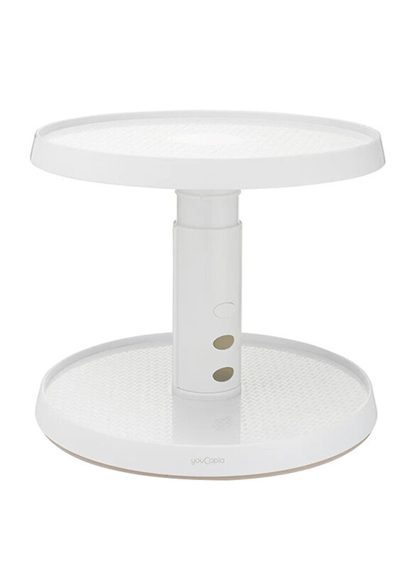 

YouCopia Crazy Susan Two Tier Turntable, 11 inch, White