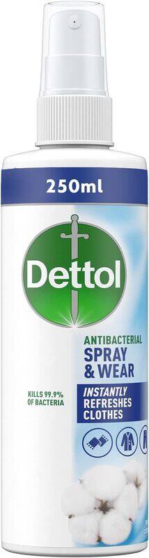 

Dettol Spray and Wear Fabric Clothes Freshener Spray Fresh Cotton Scent, 250ml