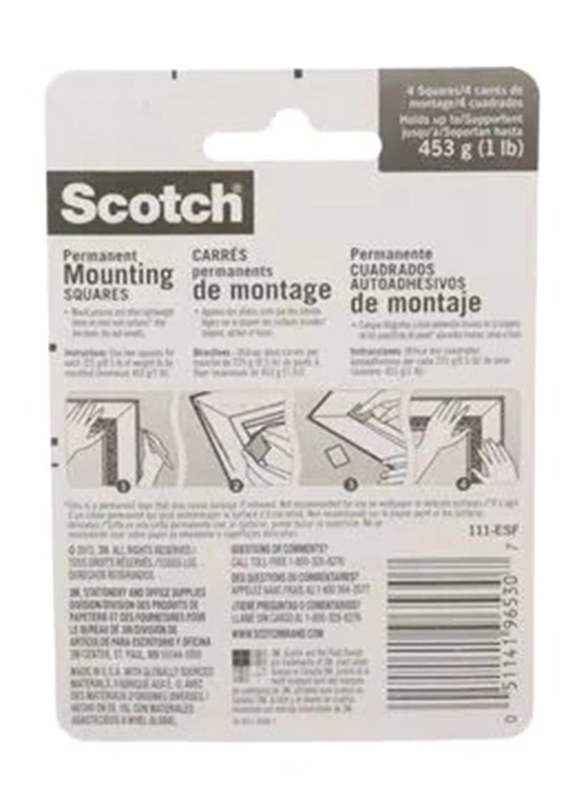 3M Scotch Double Sided Mounting Squares Tape, Multicolour