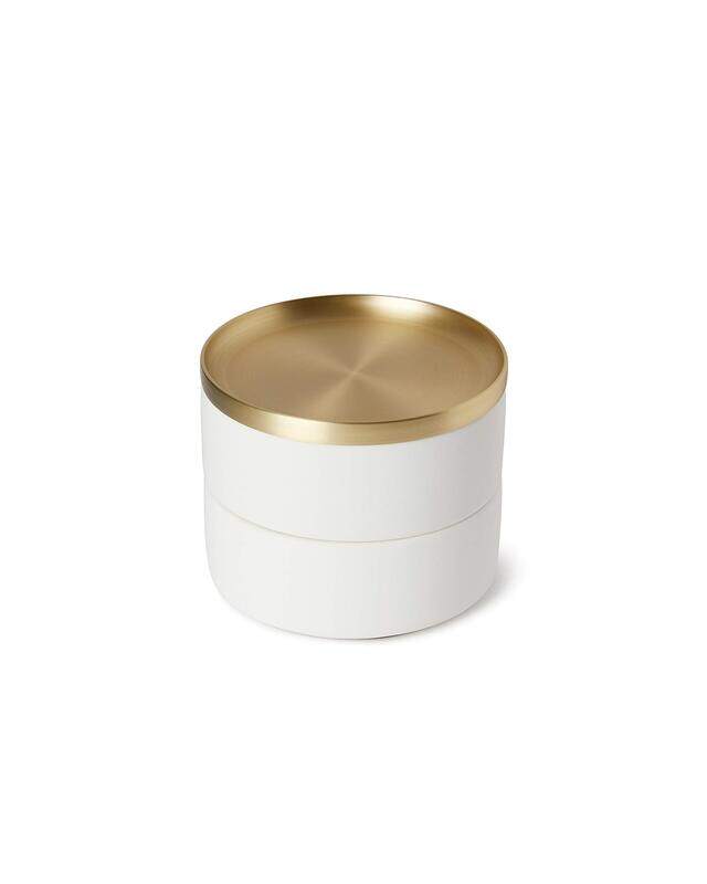

Umbra Tesora 2-Tier Jewellery Box, White/Brass