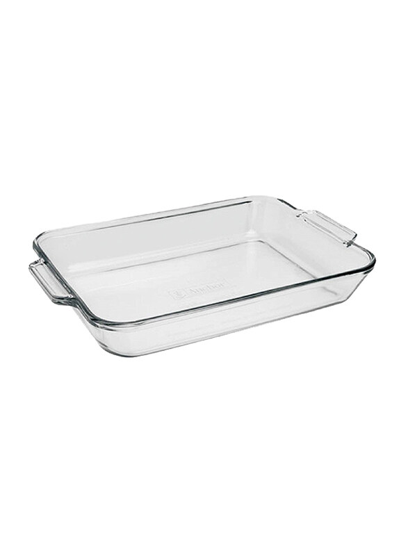 

Anchor Hocking 3-Quart Oven Basic Rectangle Baking Dish, 26.42x40.64x19.3 cm, Clear