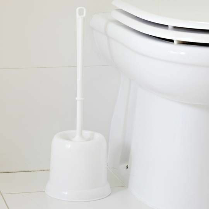 Addis Round Toilet Brush, White