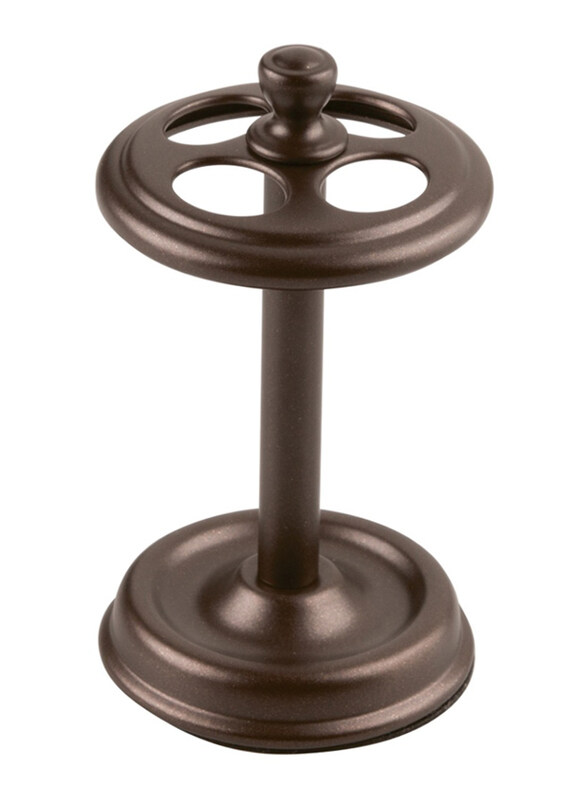 

Inter Design York Toothbrush Stand, 4.4 x 3.2 x 5.9 inch, Bronze