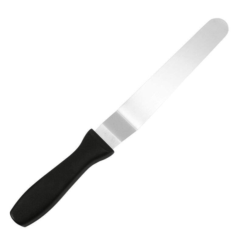 

Offset 8-Inch Stainless Steel Frosting Spatula, Spat-8OS-1, Black/Silver