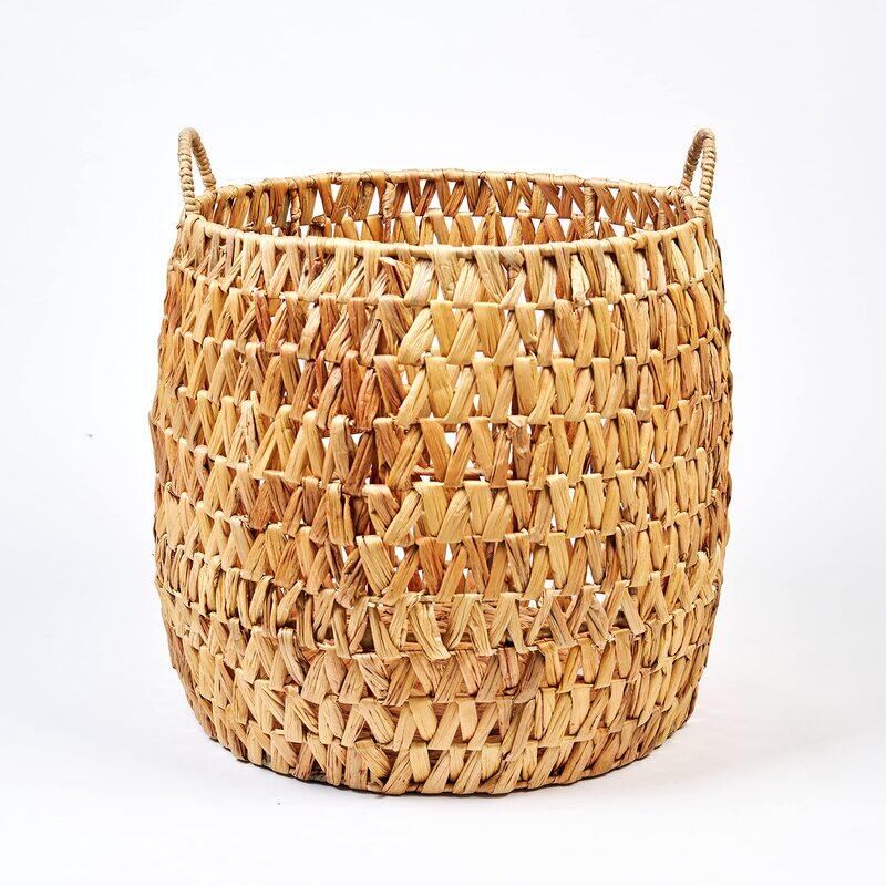 

Homesmiths Large Water Hyacinth Storage Basket, 49 x 49 x 50 cm, Brown