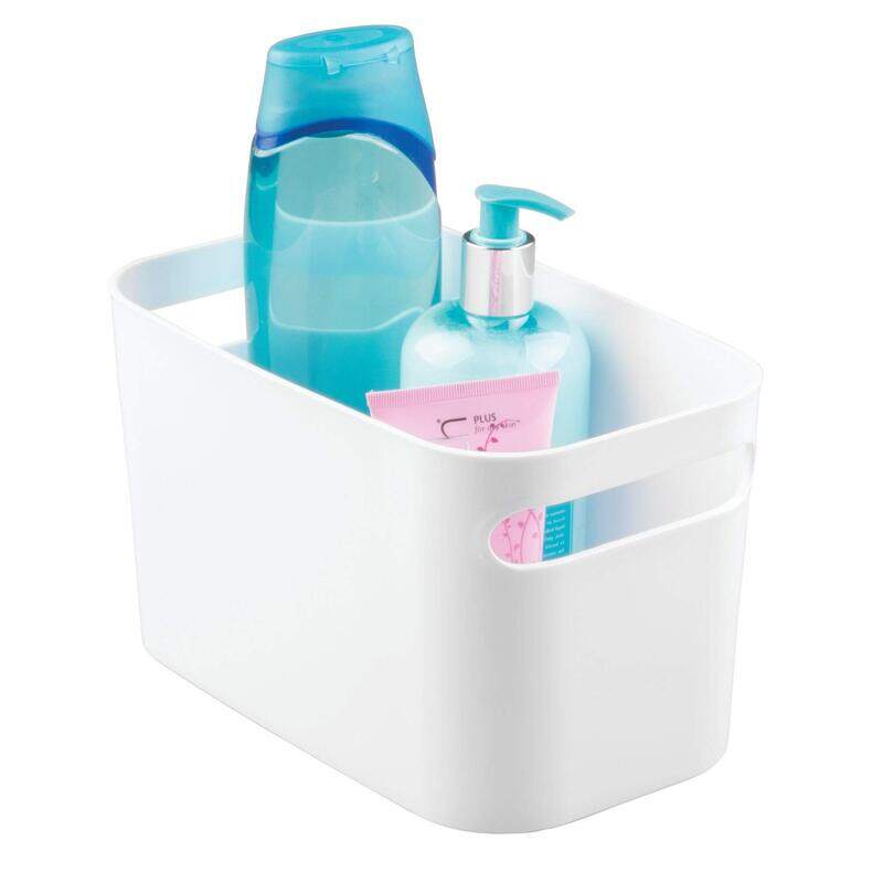

iDesign Small Una Plastic Storage/Organiser Box, 93021ES, White