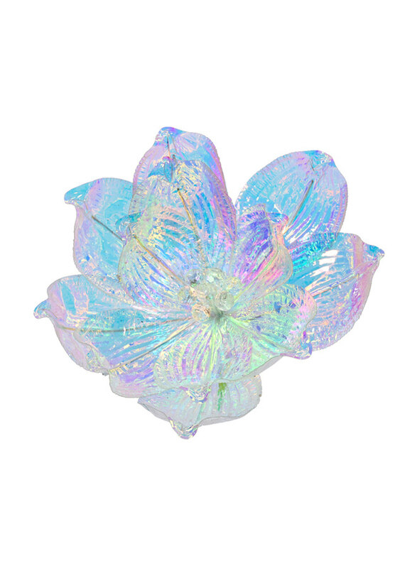 

Kaemingk Polyester Iridescent Magnolia On Clip, Silver