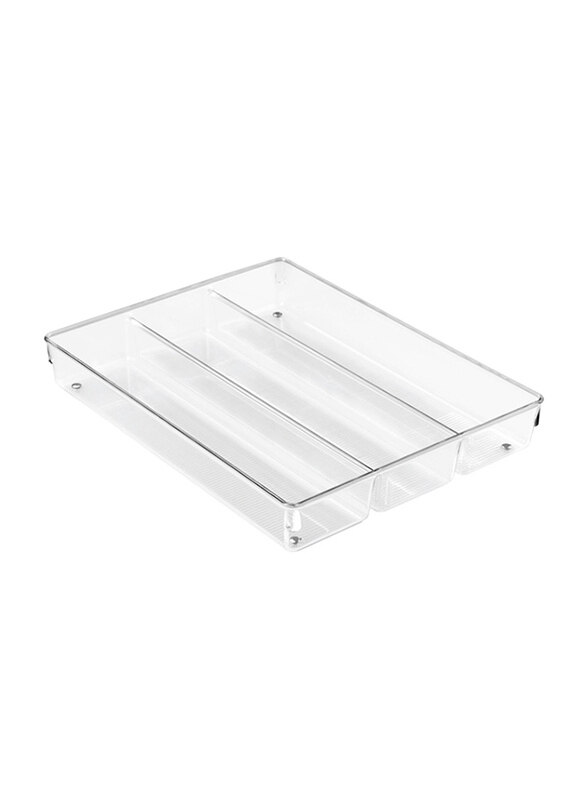 

Interdesign Linus Utensil Organizer, 13.7 x 10.5 x 2 inch, Clear