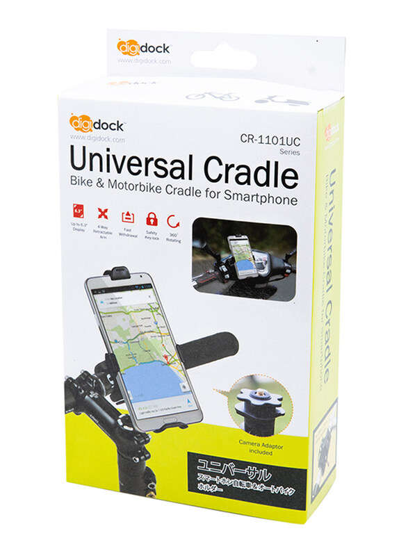 

Digi Dock Mobile Cradle for Motor/Bike Handle Mount, Black