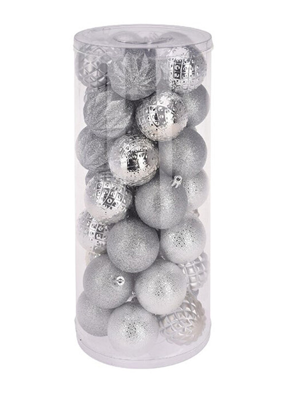 

Koopman 6cm Xmas Balls, 35 Pieces, Silver
