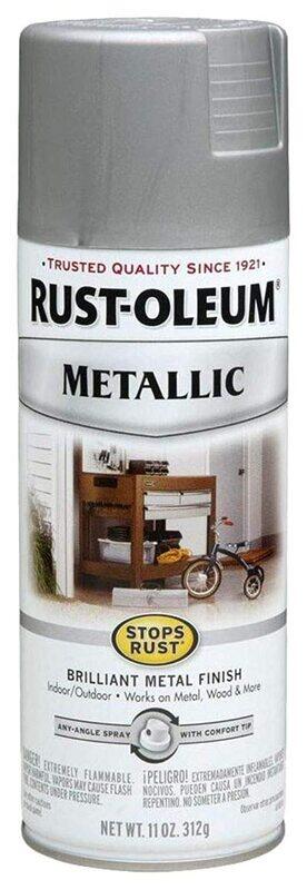 

Rust-Oleum Metallic Enamel Spray Paint, 7277830, 11 oz, Grey