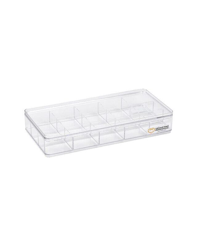 

Homesmiths Stationery Box, 15 Dividers, Clear