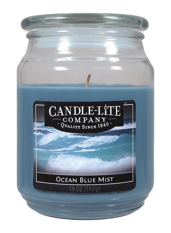 

Candle Lite Everyday Essential Ocean Blue Mist Indoor Candle, 510g, Blue