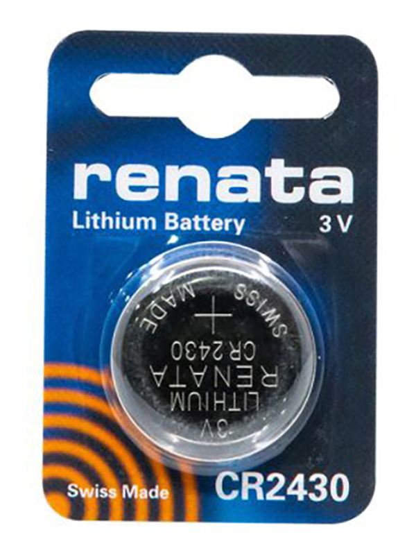 Renata CR2430 Lithium Battery, 3V, Black