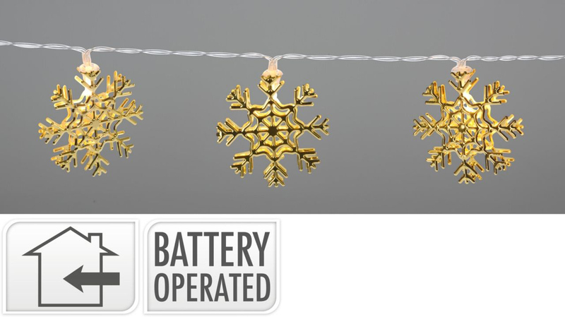 

Homesmiths Led Chain Snowflake, Gold