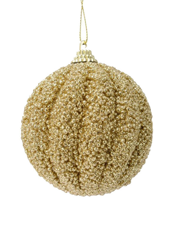 

Kaemingk Foam Glitter Bauble, 8cm, Light Gold