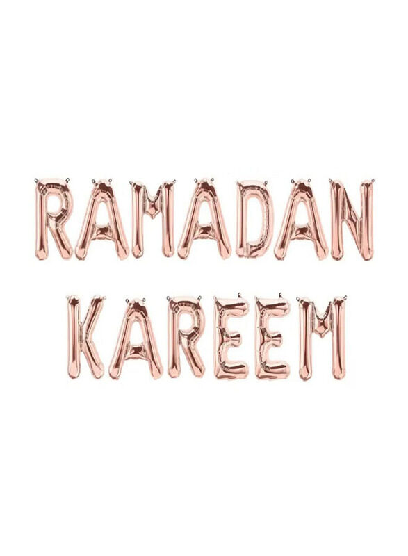 

Peacock Supplies Ramadan Kareem Foil Balloons for Occasions Like Ramadan, Rose Gold