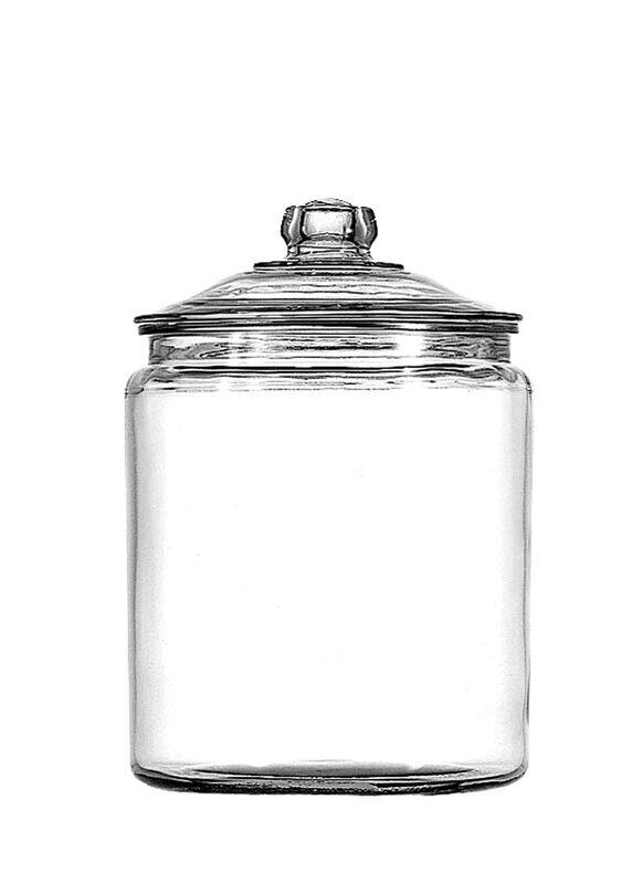 

Anchor Hocking Heritage Hill Glass Storage Jar, 0.5 Gallon, Clear