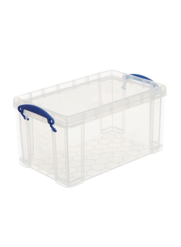 Really Plastic Useful Box Open Fronted Box, 8 Liters, Clear