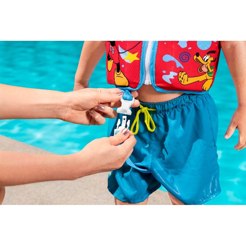 Bestway Mickey&Friends Swim Safe Jacket For Kids Aged 3-6 Years, Confortable Textile And Foam Padding, Adjustable Straps And Buckles Clip Closure.  51Cm S/M