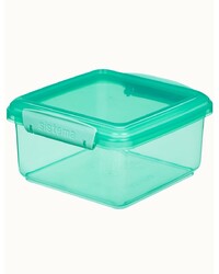 Sistema 1.2 Liter Lunch Box Plus, Green, is Stackable & Durable with easy Locking Clips to keep food sealed, Microwave & Dishwasher safe and BPA Free.