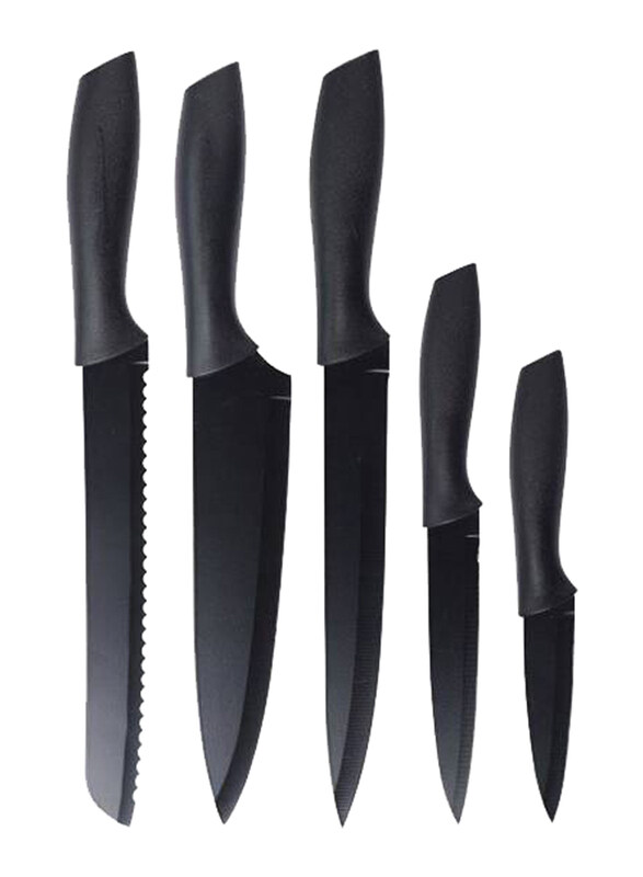 

Homesmiths 5-Piece Knife Set, 404000740, Black