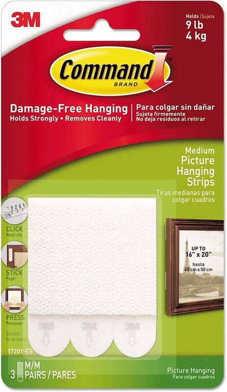 

Command Medium Picture Hanging Strips, 17201-ES, White