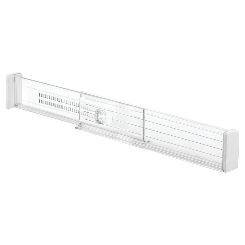 

iDesign Linus Adjustable Drawer Divider, 2 Piece, Clear