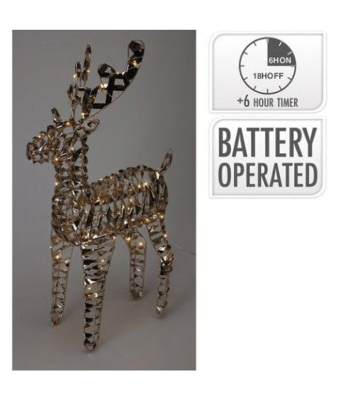 

Homesmiths 60cm Reindeer with Micro Led, Gold
