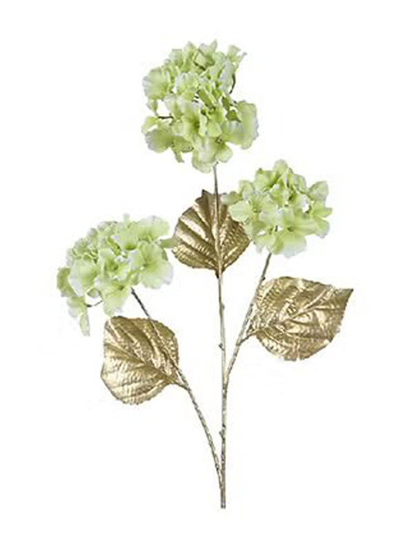 

Kaemingk Decoris Hydrangea On Stem Polyester with Champange Leaf, Matt Gold/Green