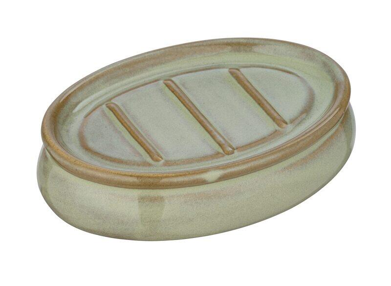 

Wenko Sirmione Non-Slip Groove Structure Soap Holder, Green/Copper