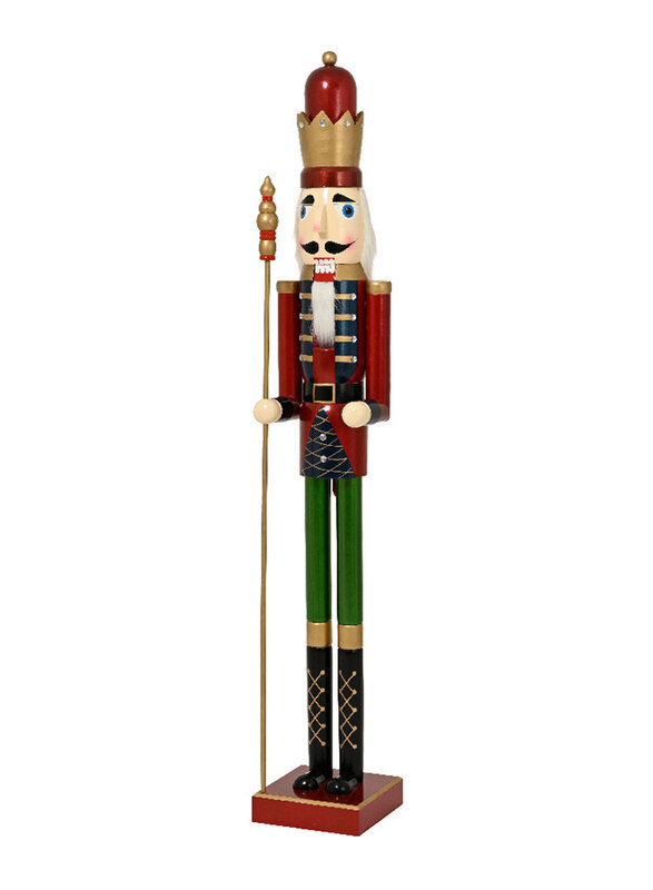 

Kaemingk Firwood Nutcracker with Scepter, 89cm, 1 Piece, Multicolour