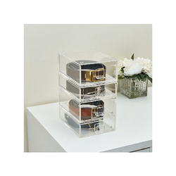 Homesmiths 2-Tiers Small Vanity Stackable Acrylic Drawer, Clear