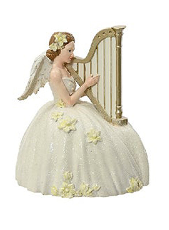 

Kaemingk Decoris Music Box Polyresin Angel, 16cm, White