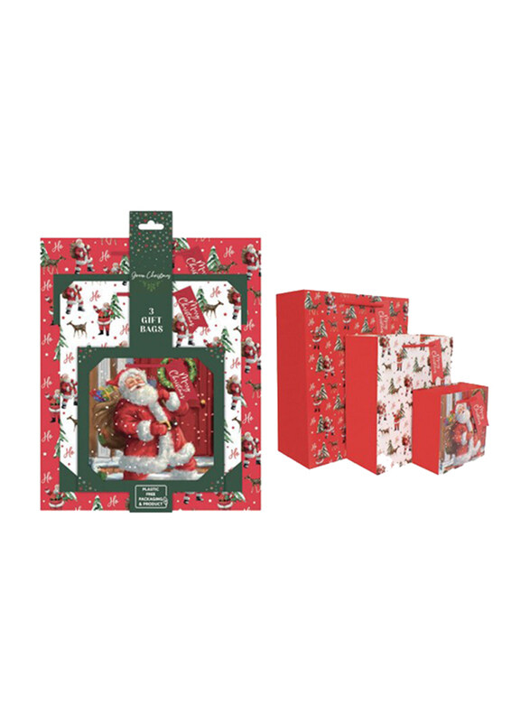 

Rsw Christmas Eco Santa Gift Bags, 3 Pieces, Multicolour