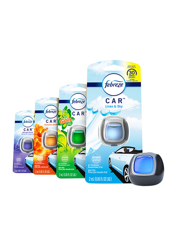 

Febreze Car Vent Clip Air Freshener, 2ml, 4 Pieces