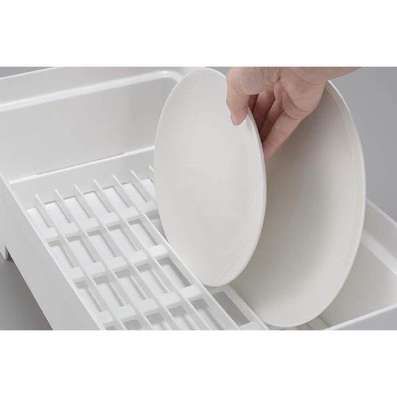 Inomata Hokan-sho Plastic Dish Drying Rack, White