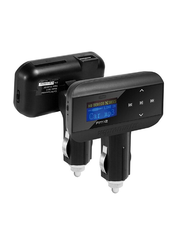 

Promate FM 12 Car FM Transmitter, Black