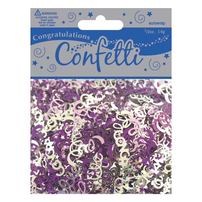 

Eurowrap Congratulation Confetti, C46A-1C, Silver