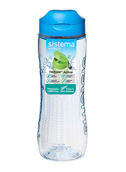Sistema 800ml Tritan Active Plastic Water Bottle, Blue